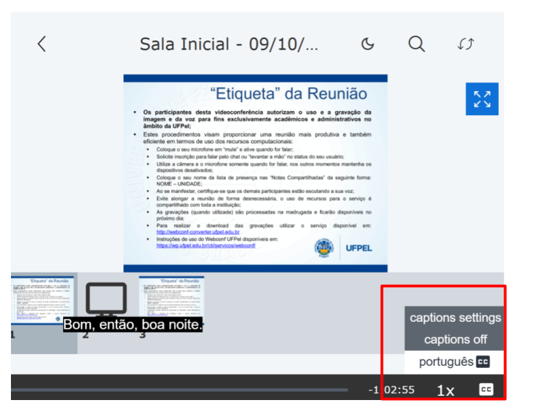 Transcrições Automáticas por IA ampliam a acessibilidade no Sistema de Webconferência da UFPel